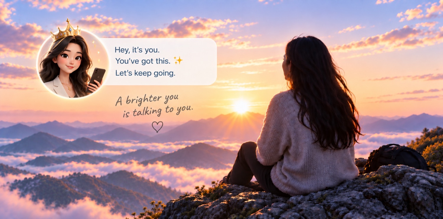 Your future self talking to you at sunrise